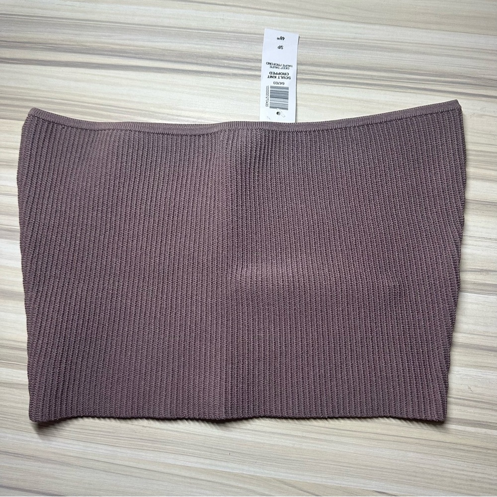 Aritzia Babaton Sculpt Knit Tube Top in Deep Taupe